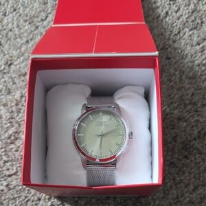 Invicta Silver Mesh Men's Watch with Cream Dial